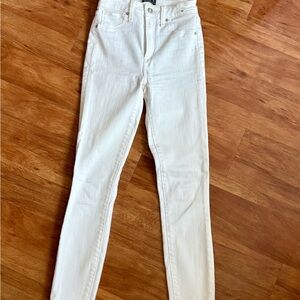 Women's A&F White Simone High Rise Super Skinny Jeans